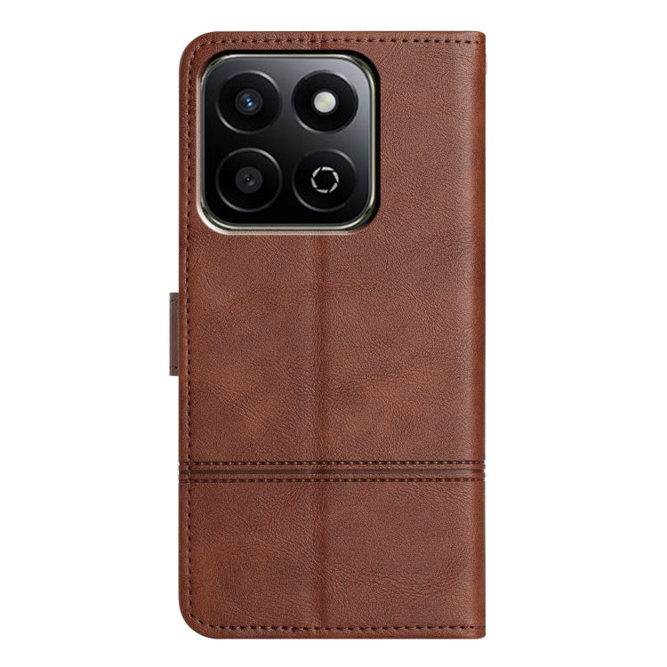 For Honor X7C 4G / 200 Smart Cowhide Texture Stitching Leather Phone Case