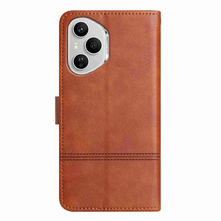 For Honor 400 Pro Global 160.8mm Cowhide Texture Stitching Leather Phone Case