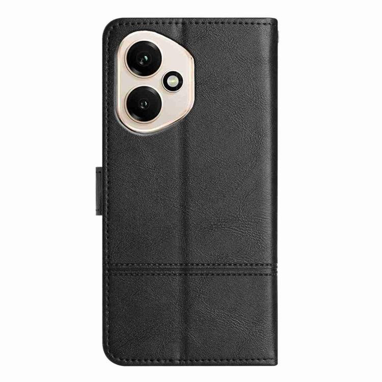 For Honor 400 Global 156.5mm Cowhide Texture Stitching Leather Phone Case