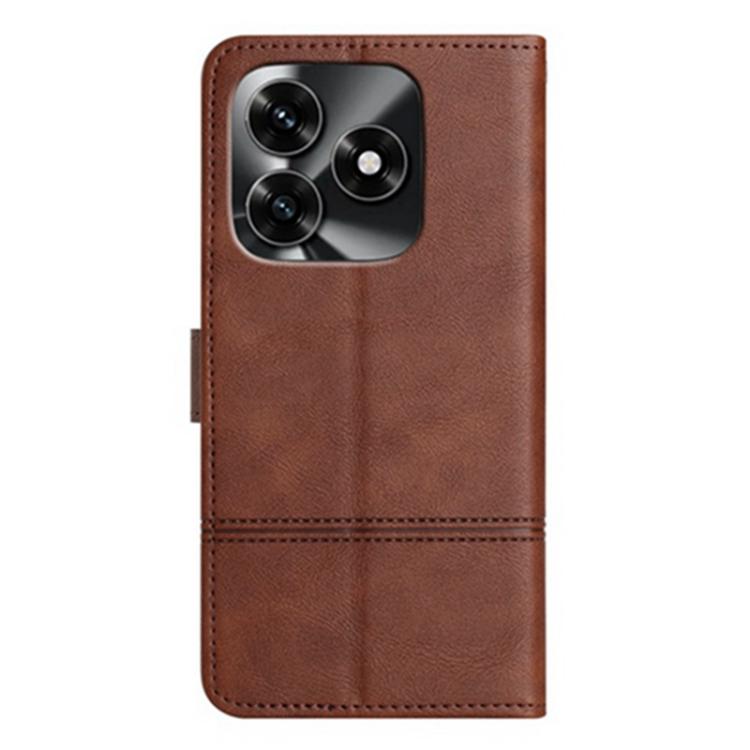 For Honor X5c Plus 4G Global Cowhide Texture Stitching Leather Phone Case