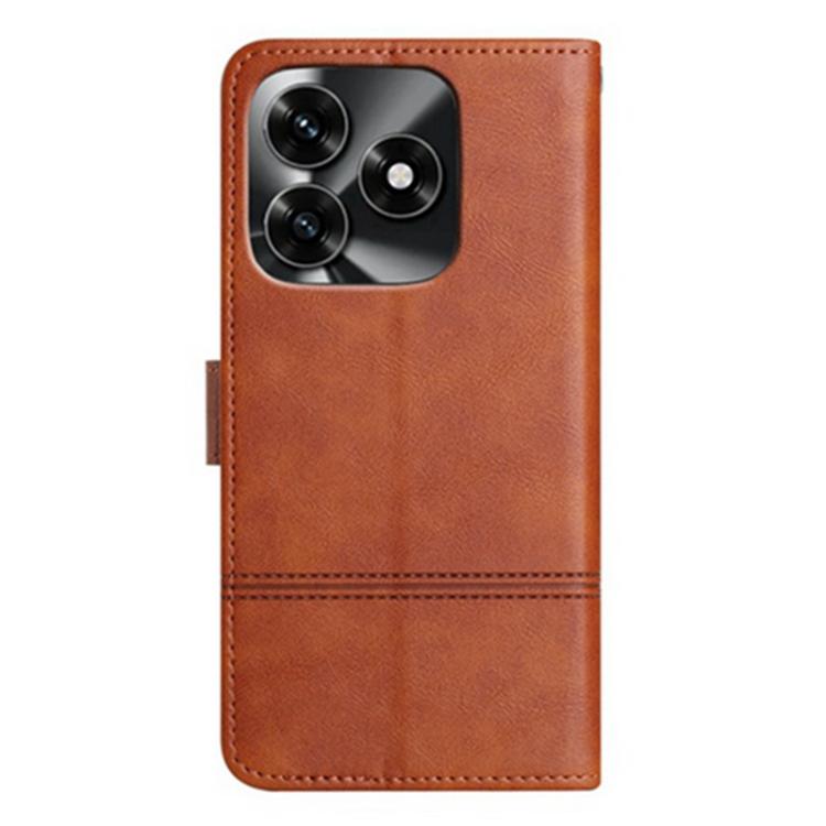 For Honor X5c Plus 4G Global Cowhide Texture Stitching Leather Phone Case