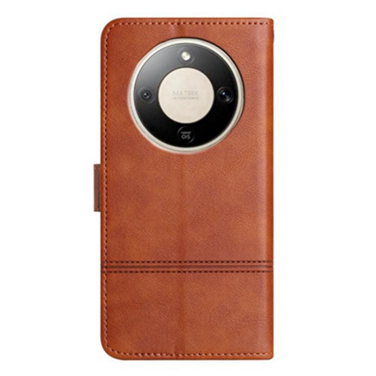 For Honor X9d 5G Global Cowhide Texture Stitching Leather Phone Case