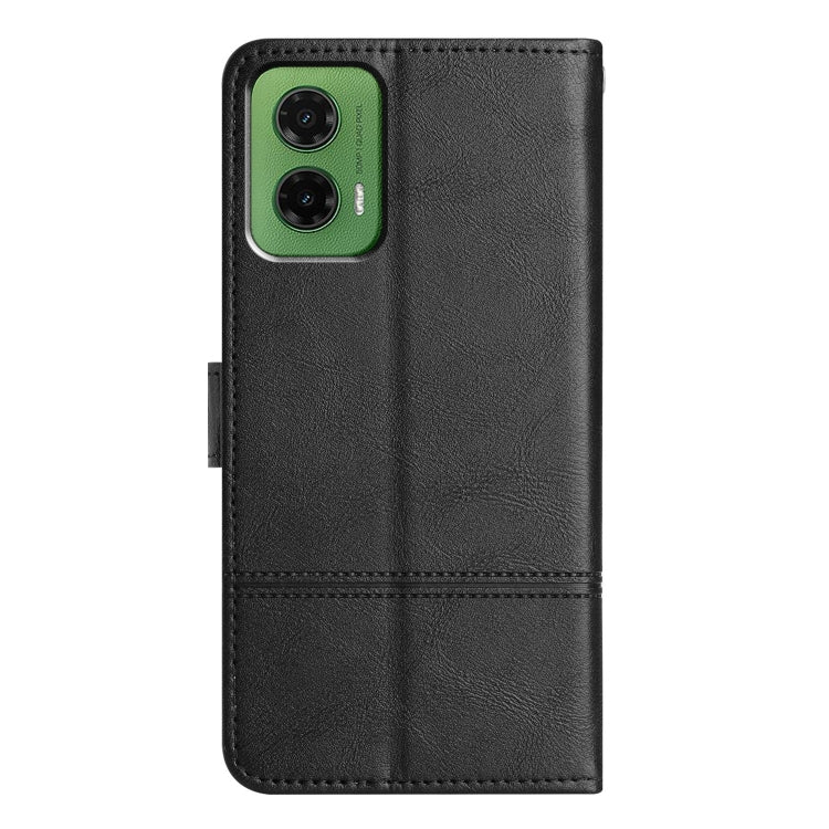 For Motorola Moto G35 Cowhide Texture Stitching Leather Phone Case