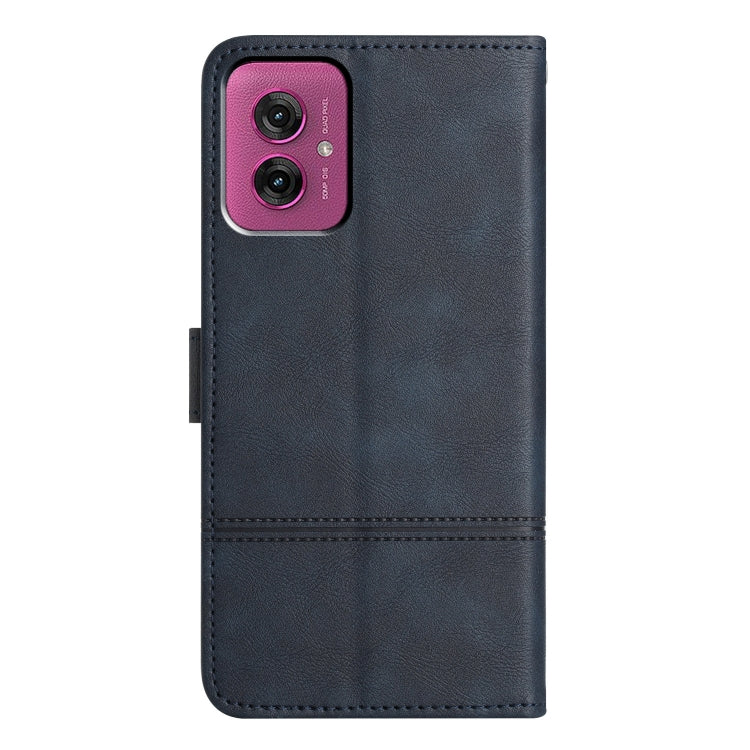 For Motorola Moto G55 Cowhide Texture Stitching Leather Phone Case