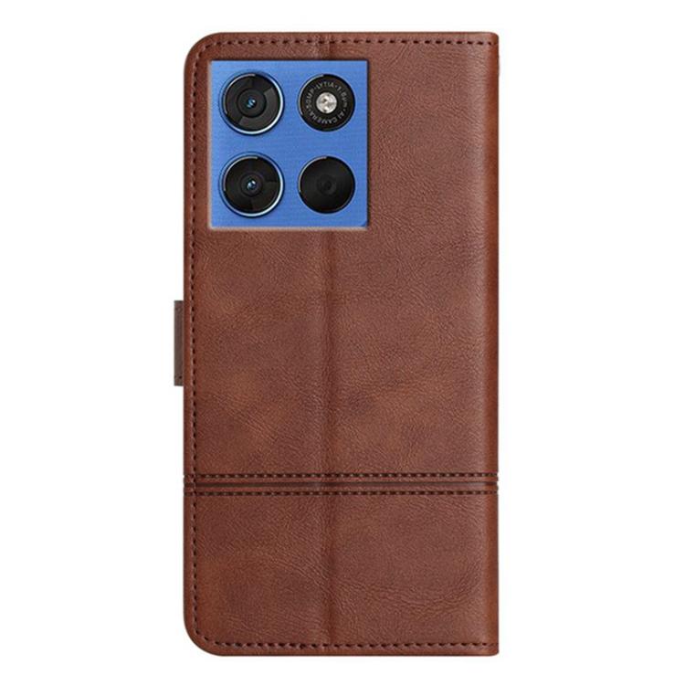 For Motorola Moto G86 5G Cowhide Texture Stitching Leather Phone Case