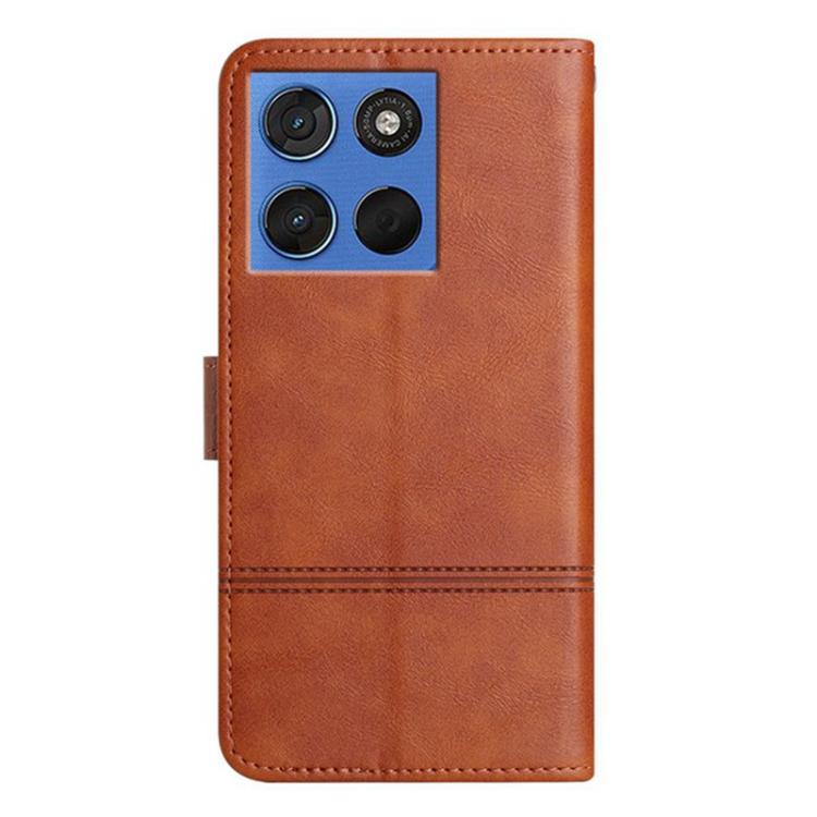 For Motorola Moto G86 5G Cowhide Texture Stitching Leather Phone Case