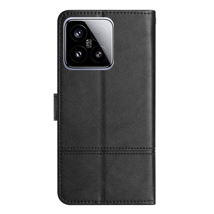 For Xiaomi 15 Cowhide Texture Stitching Leather Phone Case