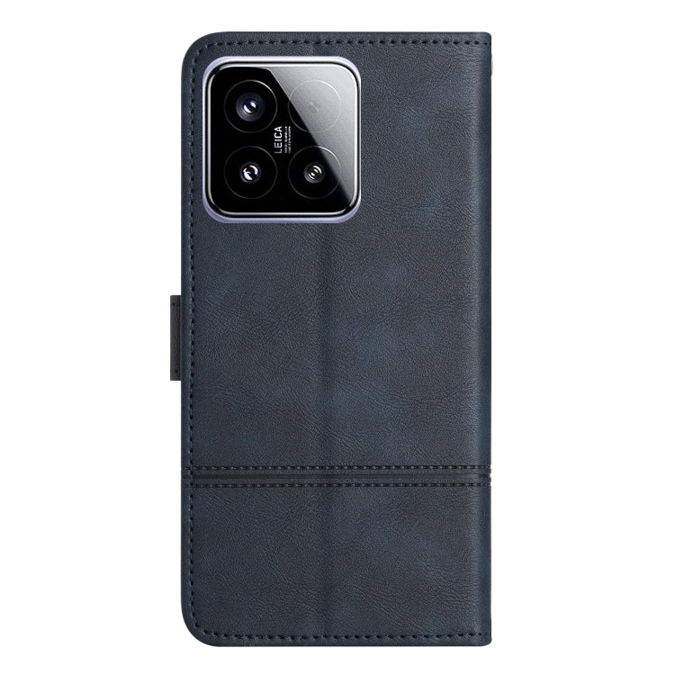 For Xiaomi 15 Cowhide Texture Stitching Leather Phone Case