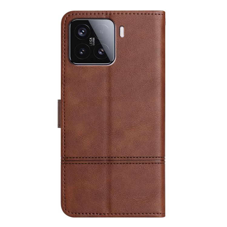 For Xiaomi 15T 5G Cowhide Texture Stitching Leather Phone Case