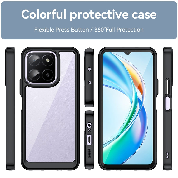 For Honor X5b Plus Colorful Series Acrylic Hybrid TPU Phone Case