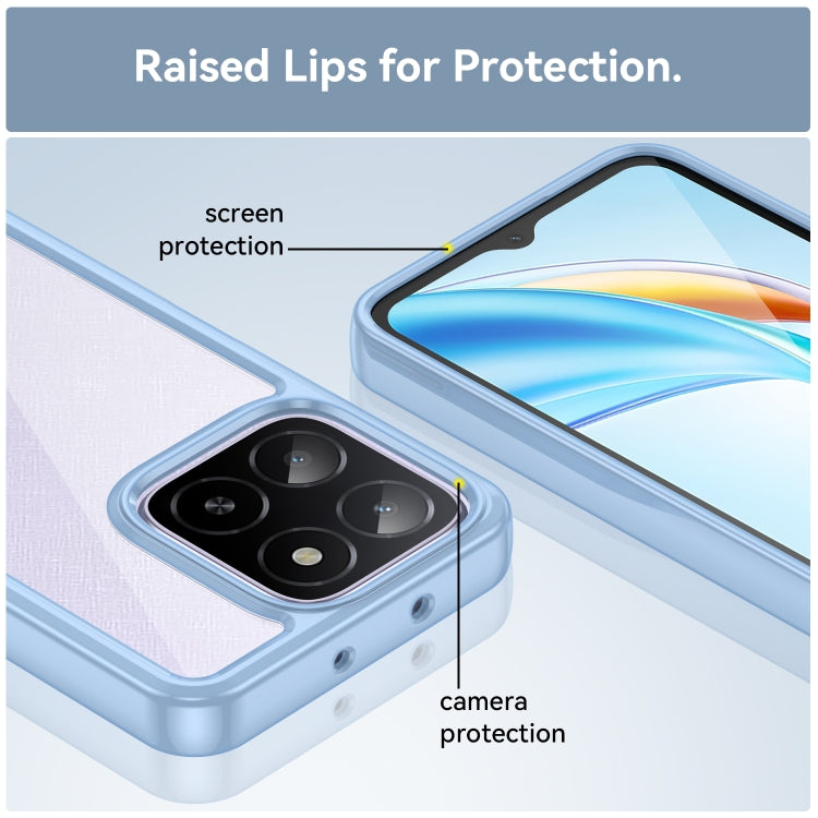 For Honor X5b Plus Colorful Series Acrylic Hybrid TPU Phone Case