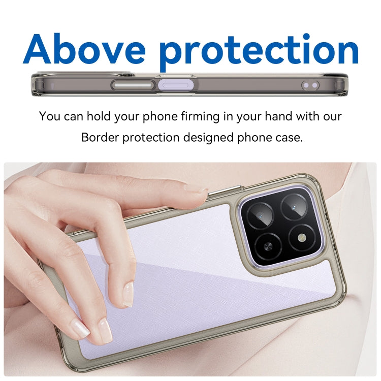 For Honor X5b Plus Colorful Series Acrylic Hybrid TPU Phone Case