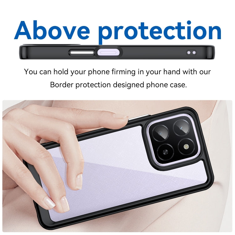 For Honor X5b Colorful Series Acrylic Hybrid TPU Phone Case