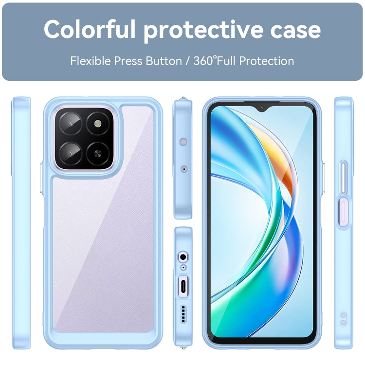 For Honor X5b Colorful Series Acrylic Hybrid TPU Phone Case