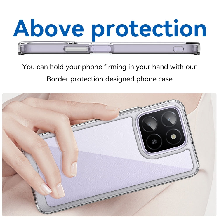 For Honor X5b Colorful Series Acrylic Hybrid TPU Phone Case