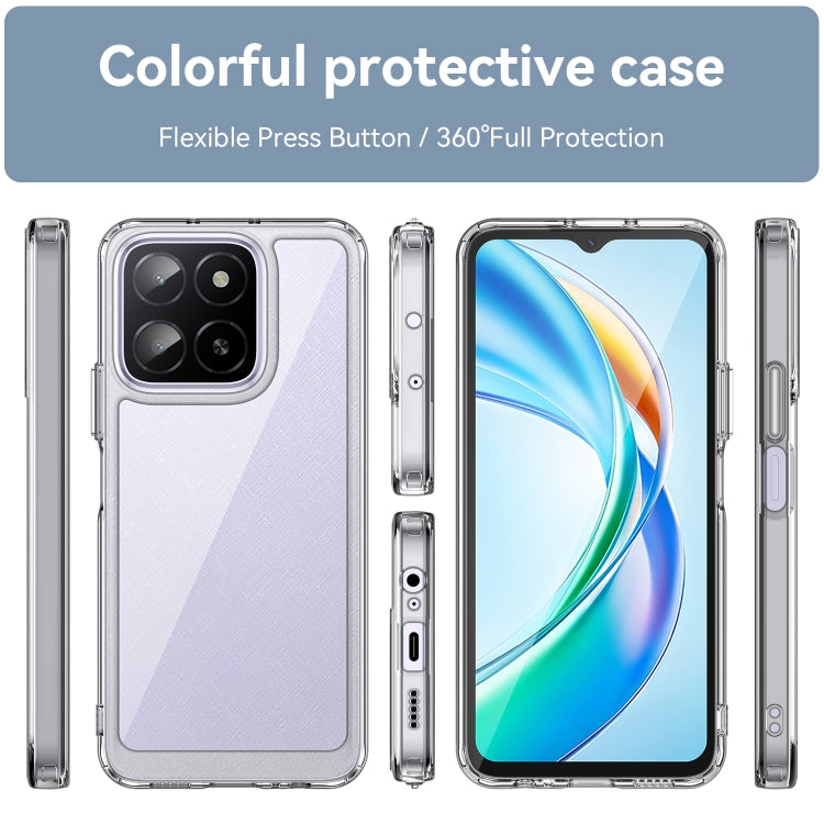 For Honor X6b Colorful Series Acrylic Hybrid TPU Phone Case
