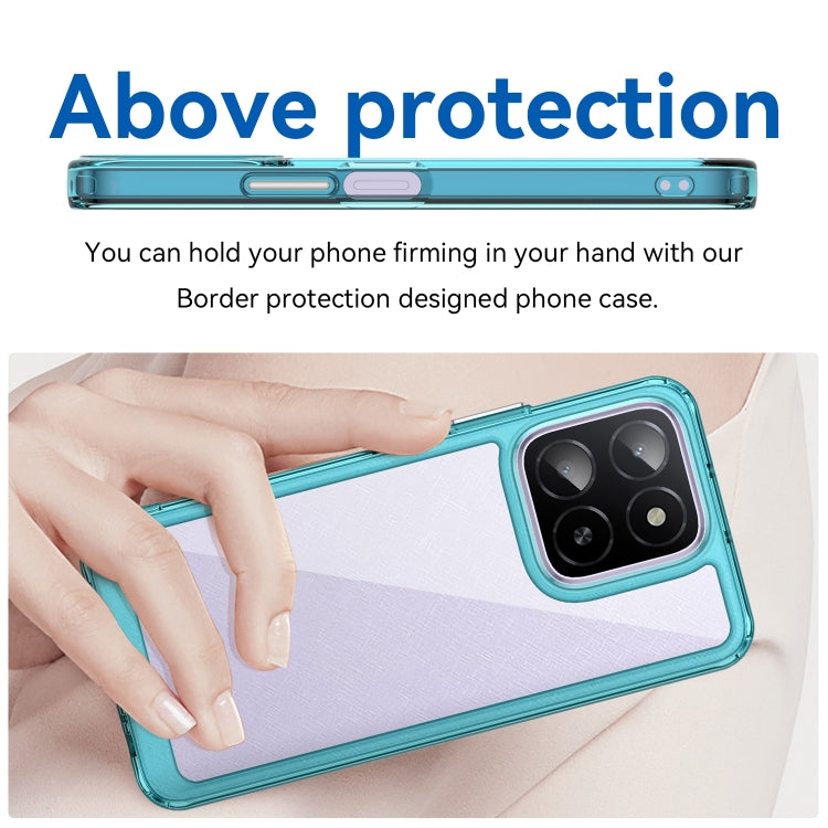 For Honor X6a Colorful Series Acrylic Hybrid TPU Phone Case