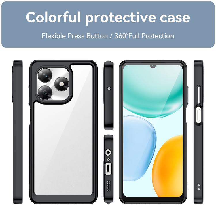 For Honor X5c 4G Colorful Series Acrylic Hybrid TPU Phone Case