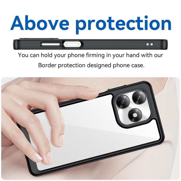 For Honor X5c 4G Colorful Series Acrylic Hybrid TPU Phone Case