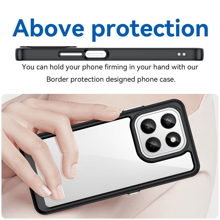 For Honor X7d 5G Colorful Series Acrylic Hybrid TPU Phone Case