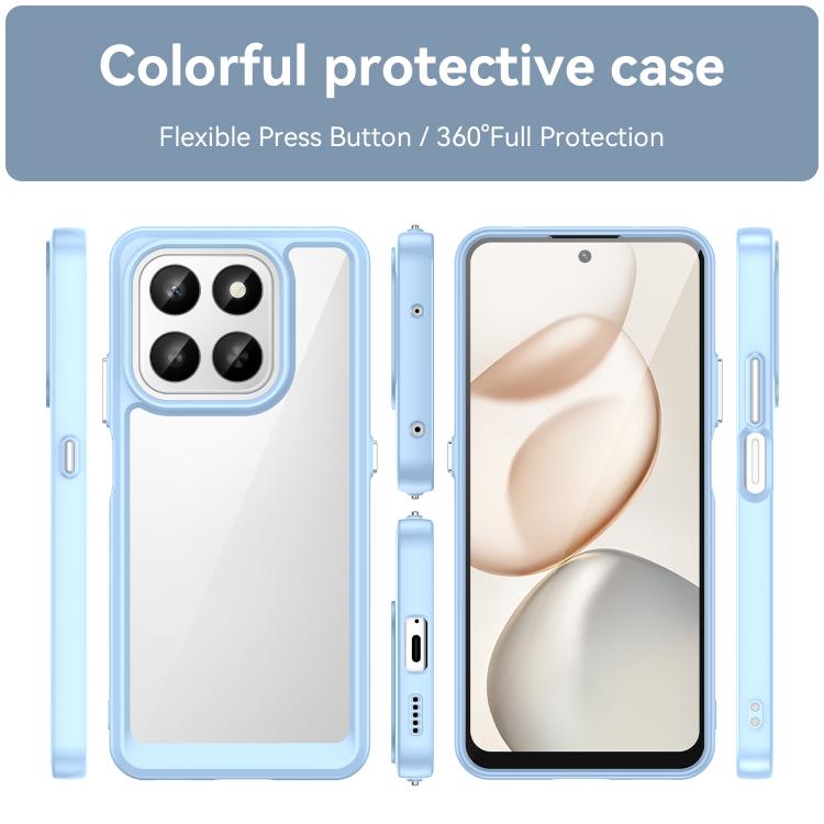 For Honor X7d 5G Colorful Series Acrylic Hybrid TPU Phone Case