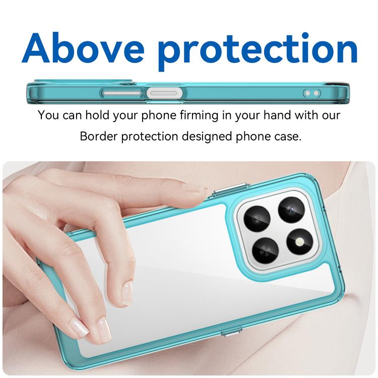 For Honor X7d 5G Colorful Series Acrylic Hybrid TPU Phone Case