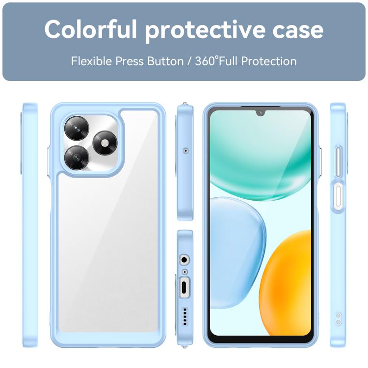 For Honor X5c Plus Colorful Series Acrylic Hybrid TPU Phone Case