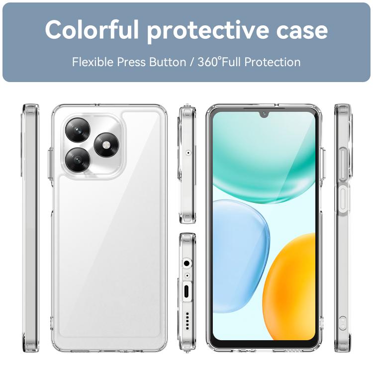 For Honor X5c Plus Colorful Series Acrylic Hybrid TPU Phone Case