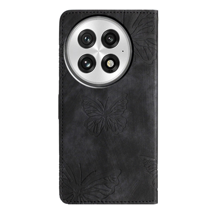 For OnePlus 13 Skin-feel Embossed Butterfly Leather Phone Case