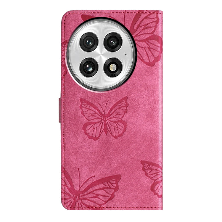 For OnePlus 13 Skin-feel Embossed Butterfly Leather Phone Case