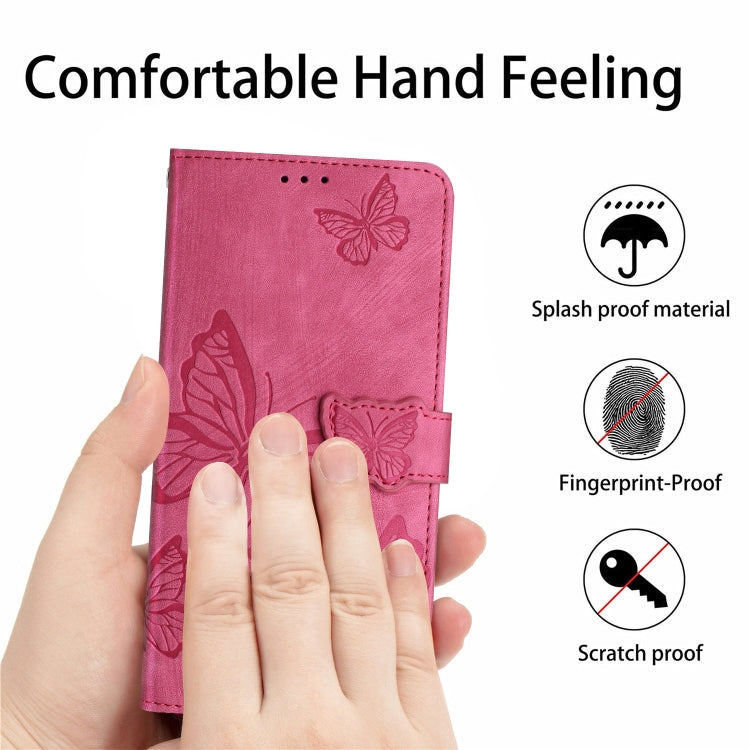 For OnePlus 13 Skin-feel Embossed Butterfly Leather Phone Case