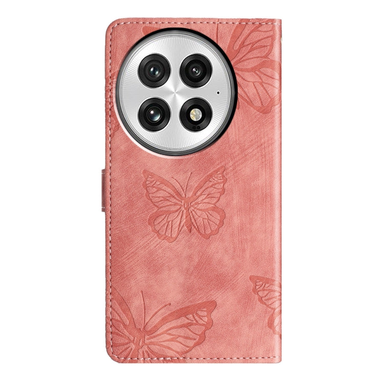For OnePlus 13 Skin-feel Embossed Butterfly Leather Phone Case