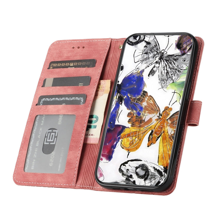 For OnePlus 13 Skin-feel Embossed Butterfly Leather Phone Case