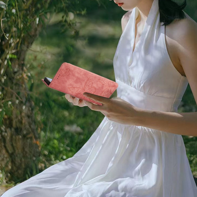 For OnePlus 13 Skin-feel Embossed Butterfly Leather Phone Case