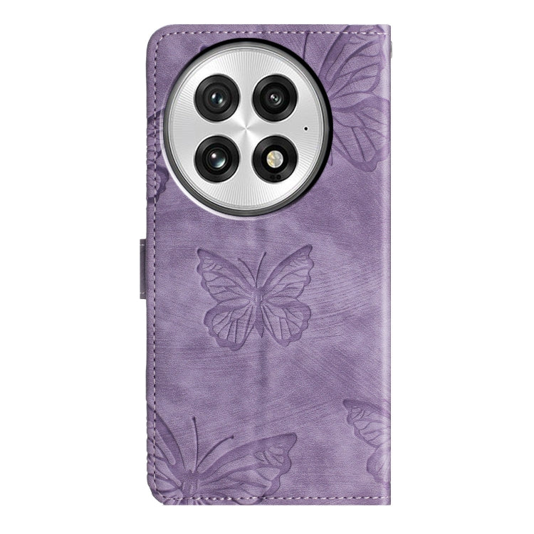 For OnePlus 13 Skin-feel Embossed Butterfly Leather Phone Case