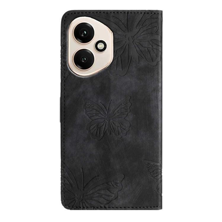 For Honor 400 Global 156.5mm Skin-feel Embossed Butterfly Leather Phone Case