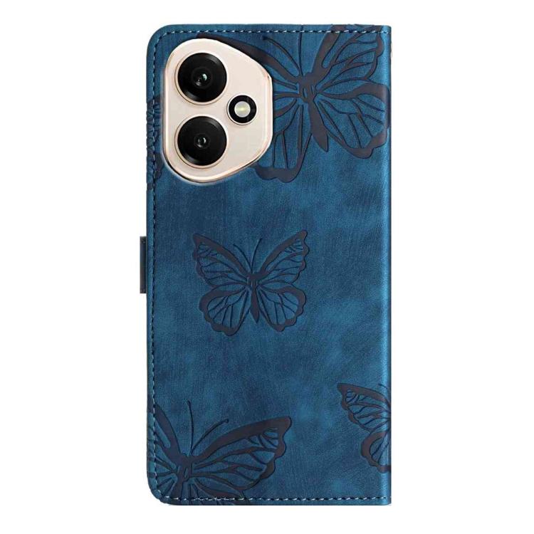 For Honor 400 Global 156.5mm Skin-feel Embossed Butterfly Leather Phone Case