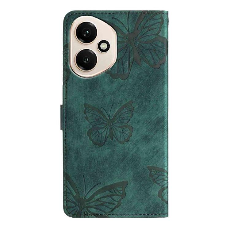 For Honor 400 Global 156.5mm Skin-feel Embossed Butterfly Leather Phone Case