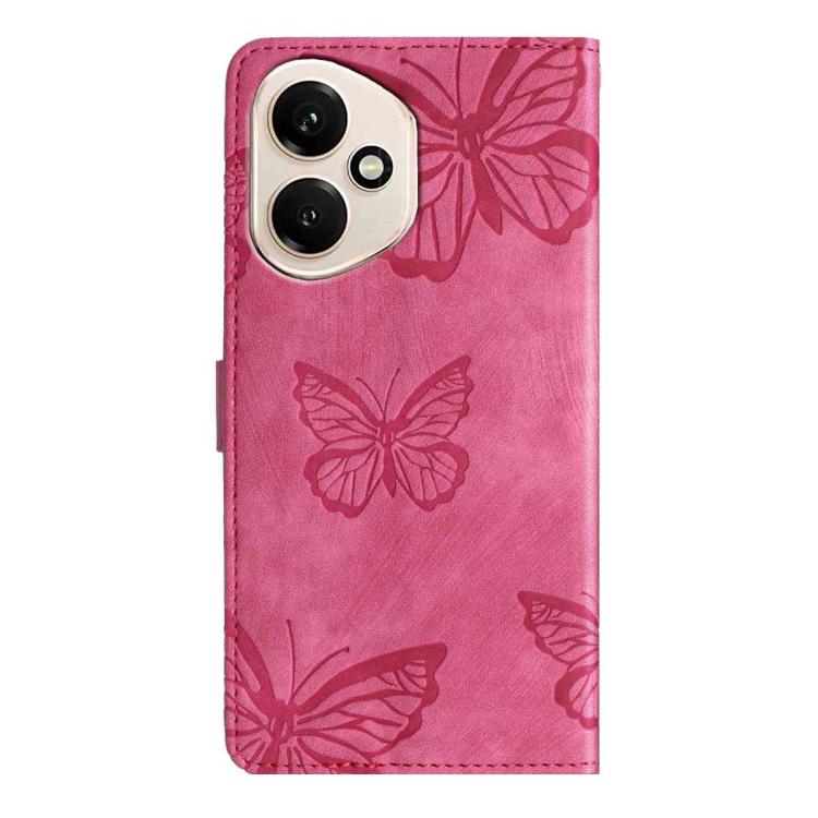 For Honor 400 Global 156.5mm Skin-feel Embossed Butterfly Leather Phone Case