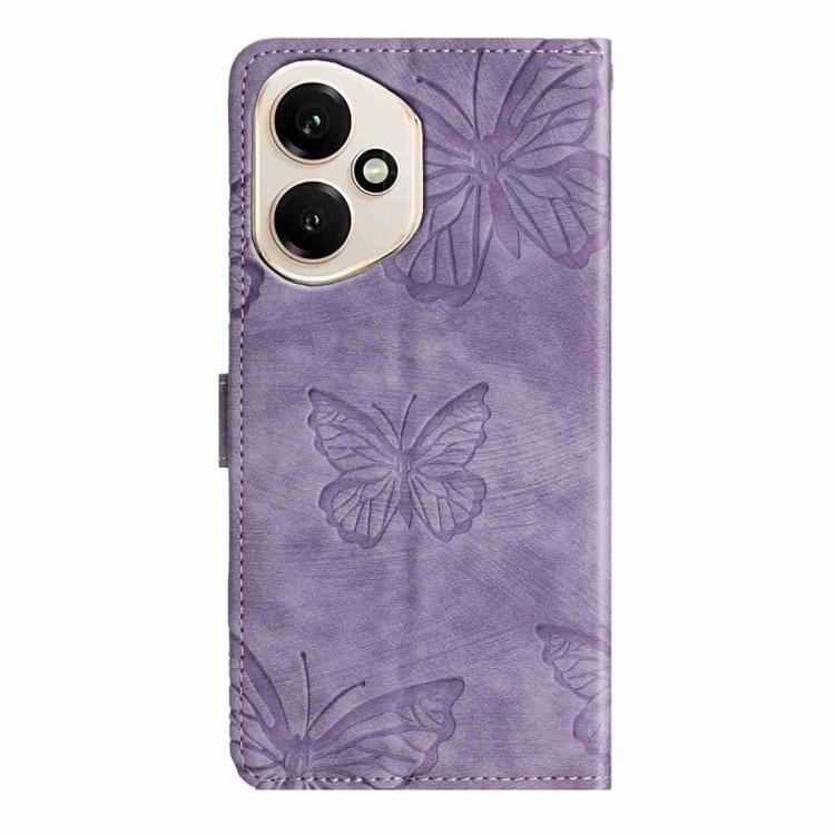 For Honor 400 Global 156.5mm Skin-feel Embossed Butterfly Leather Phone Case