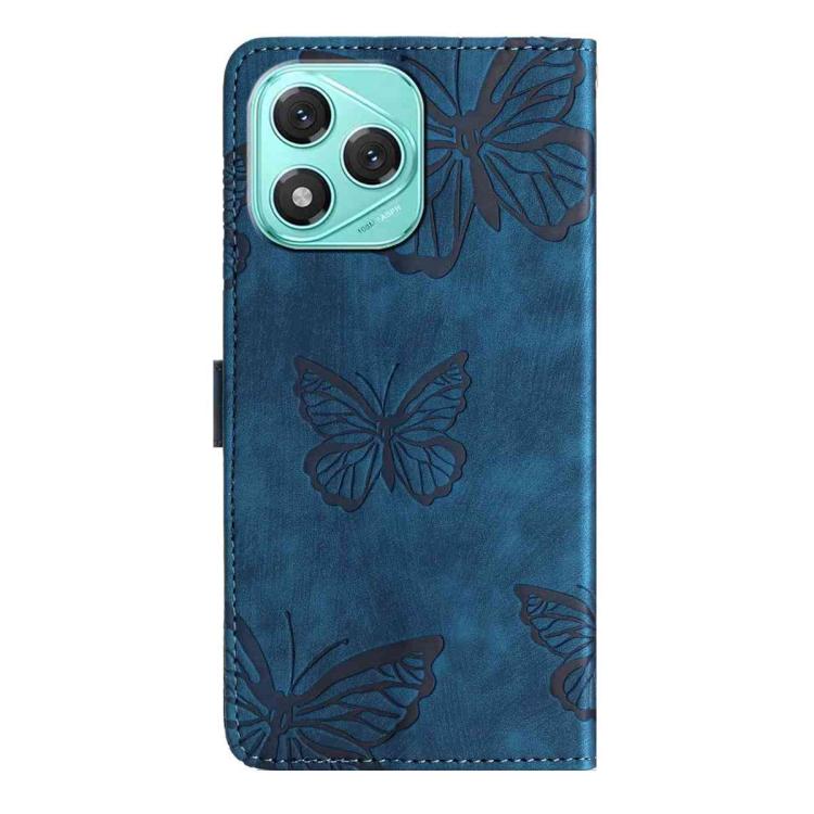 For Honor 400 Lite Global Skin-feel Embossed Butterfly Leather Phone Case