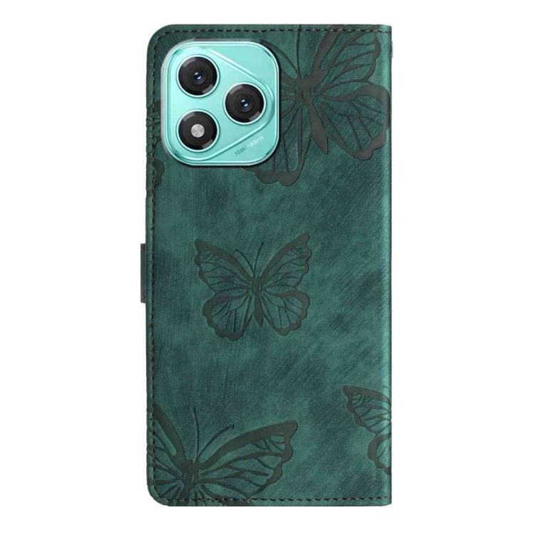 For Honor 400 Lite Global Skin-feel Embossed Butterfly Leather Phone Case