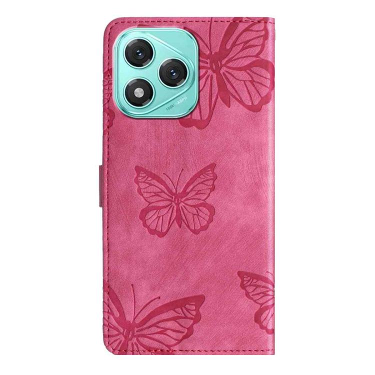 For Honor 400 Lite Global Skin-feel Embossed Butterfly Leather Phone Case