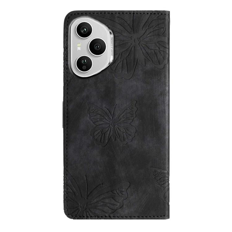 For Honor 400 Pro Global 160.8mm Skin-feel Embossed Butterfly Leather Phone Case