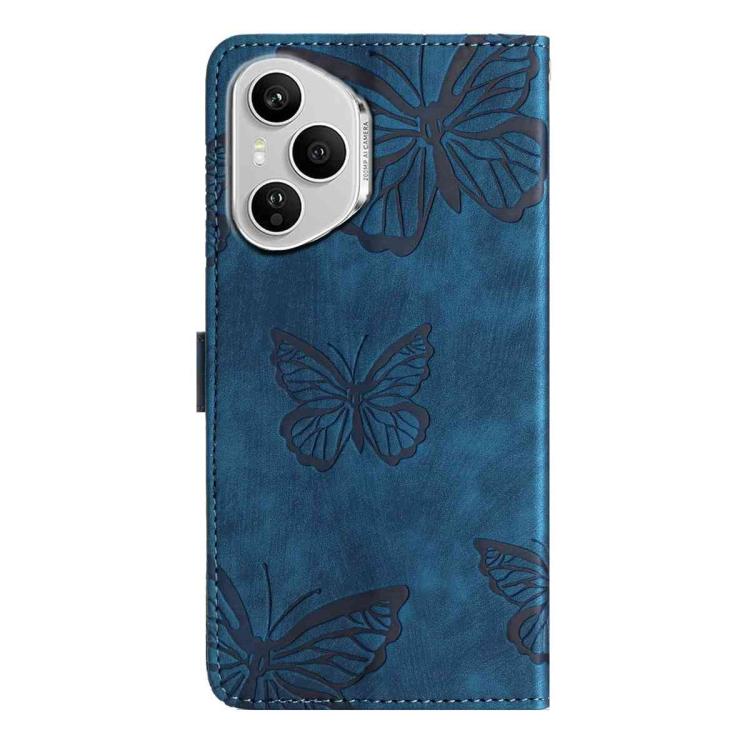 For Honor 400 Pro Global 160.8mm Skin-feel Embossed Butterfly Leather Phone Case