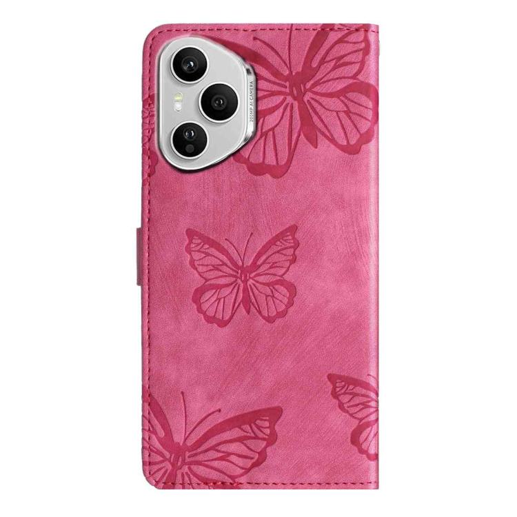 For Honor 400 Pro Global 160.8mm Skin-feel Embossed Butterfly Leather Phone Case
