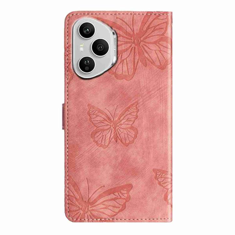 For Honor 400 Pro Global 160.8mm Skin-feel Embossed Butterfly Leather Phone Case