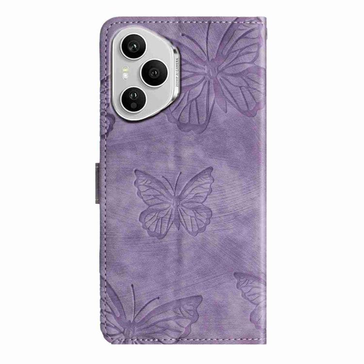 For Honor 400 Pro Global 160.8mm Skin-feel Embossed Butterfly Leather Phone Case