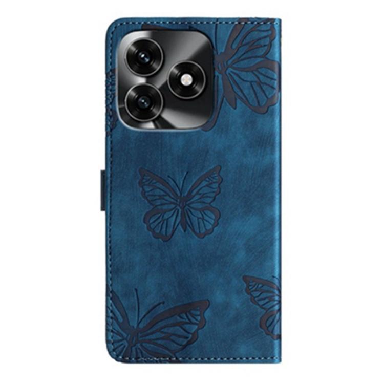 For Honor X5c Plus 4G Global Skin-feel Embossed Butterfly Leather Phone Case