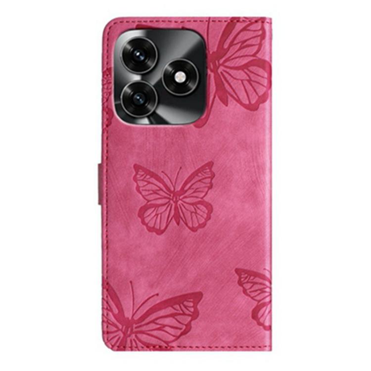 For Honor X5c Plus 4G Global Skin-feel Embossed Butterfly Leather Phone Case